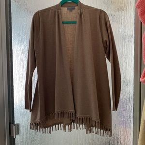 Open cardigan sweater.